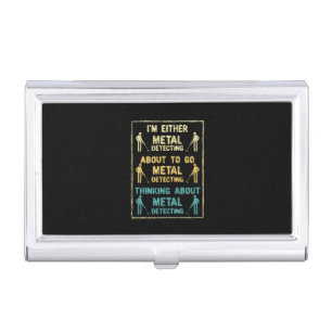 Metal Detecting Metal Detector Business Card Case