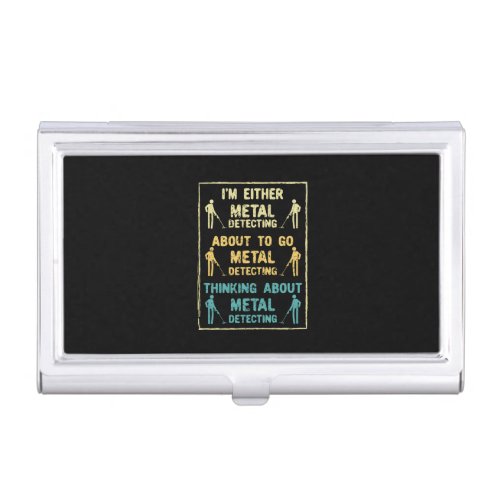 Metal Detecting Metal Detector Business Card Case