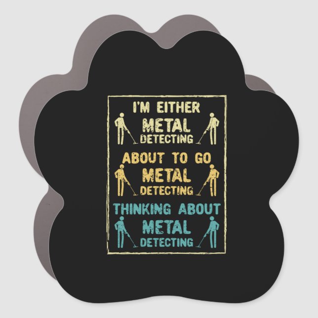 Metal Detecting Metal Detector Car Magnet (Front)