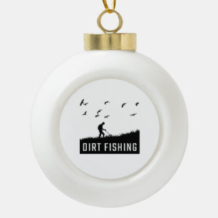 Metal Detecting Metal Detector Ceramic Ball Christmas Ornament