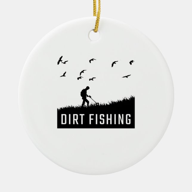 Metal Detecting Metal Detector Ceramic Ornament (Front)