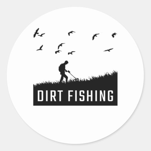 Metal Detecting Metal Detector Classic Round Sticker