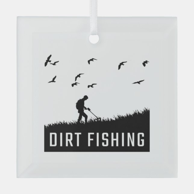 Metal Detecting Metal Detector Glass Ornament (Front)