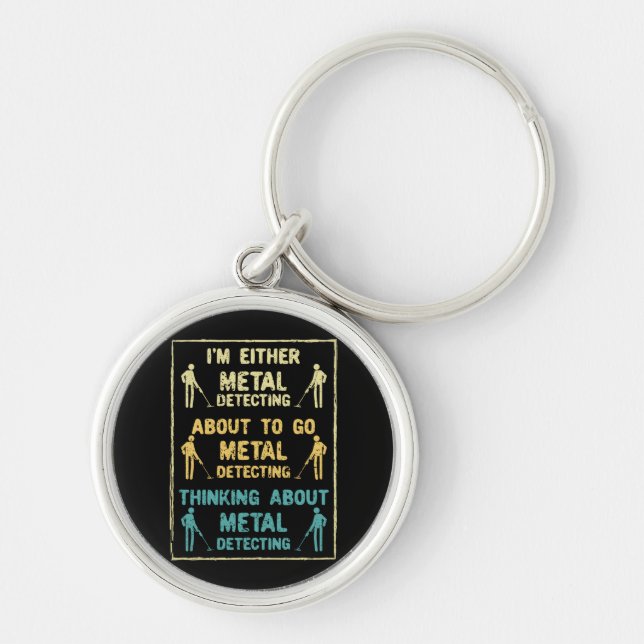 Metal Detecting Metal Detector Keychain (Front)