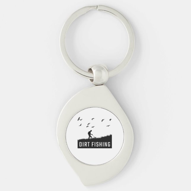 Metal Detecting Metal Detector  Keychain (Front)