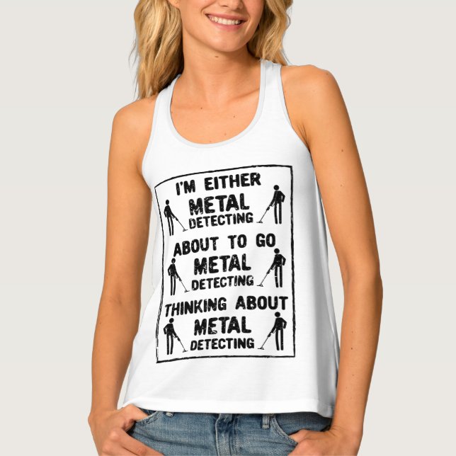 Metal Detecting Metal Detector Tank Top (Front)