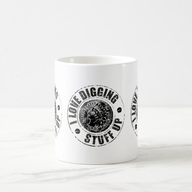 Metal detecting mug, an ideal gift coffee mug (Center)