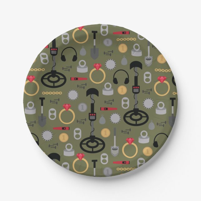 Metal Detecting Paper Plate (Front)