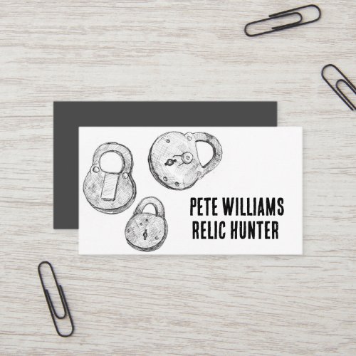 Metal Detecting Relic Treasure Hunter  Business Card