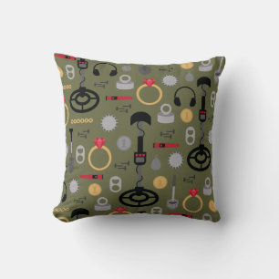 Metal Detecting Throw Pillow