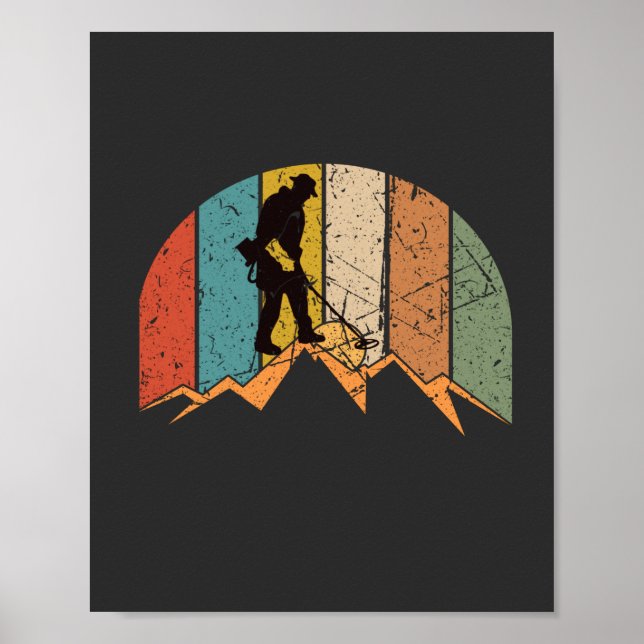 Metal Detecting Vintage Poster (Front)