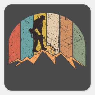 Metal Detecting Vintage Square Sticker