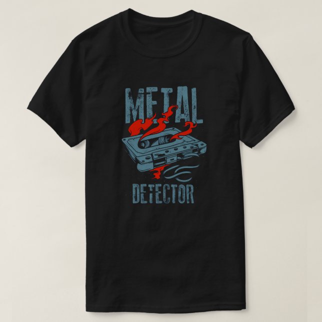 Metal Detector Cassette T-Shirt (Design Front)