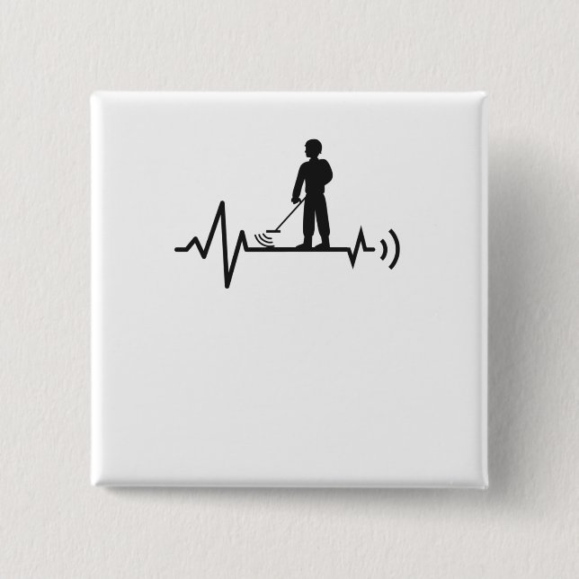 Metal Detector Detectoring Detectorist Button (Front)
