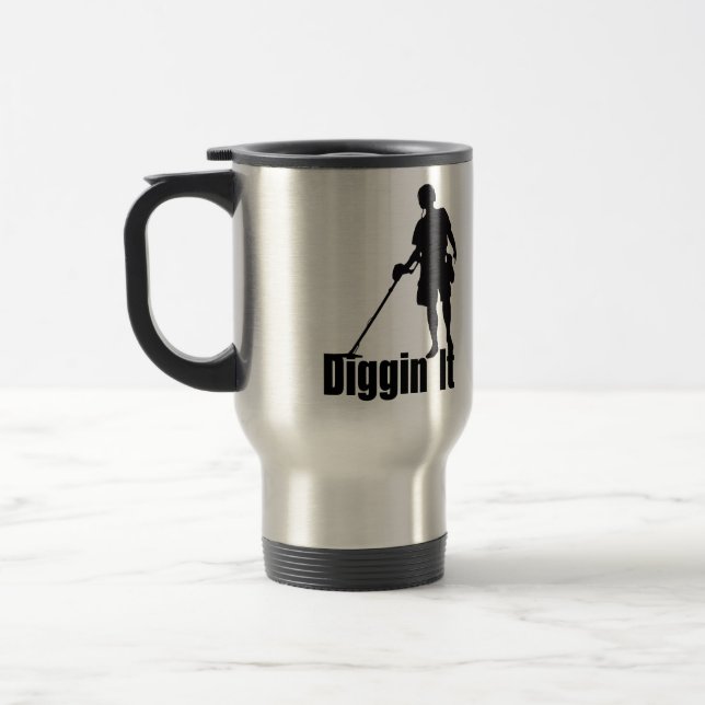 metal detector, prospector,treasure hunter Mug (Left)