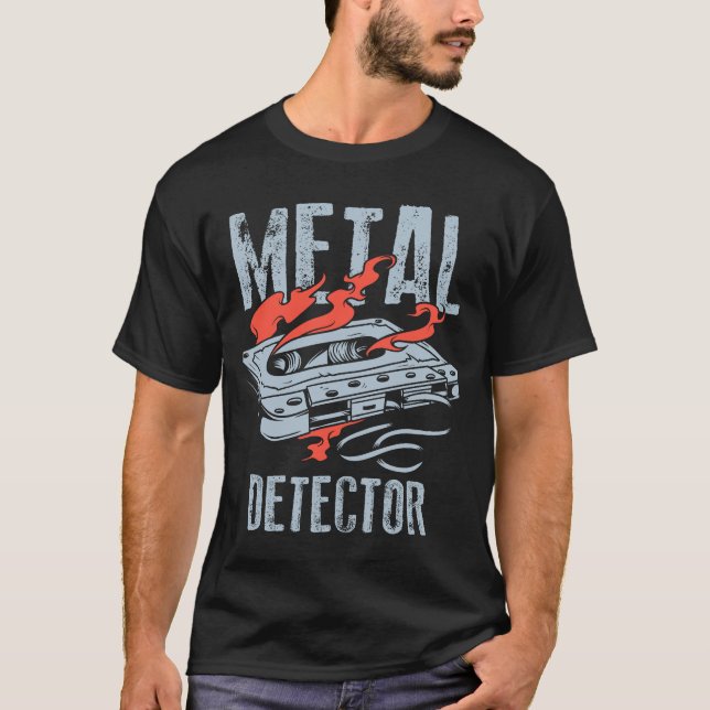 Metal Detector - Retro Metal Mixtape Design T-Shirt (Front)