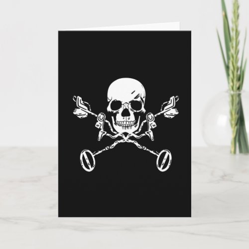 Metal detector skull card