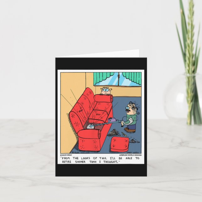 Metal Detector The Couch Funny Prospecting Novelty Card (Front)