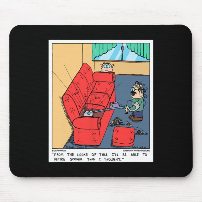 Metal Detector The Couch Funny Prospecting Novelty Mouse Pad (Front)
