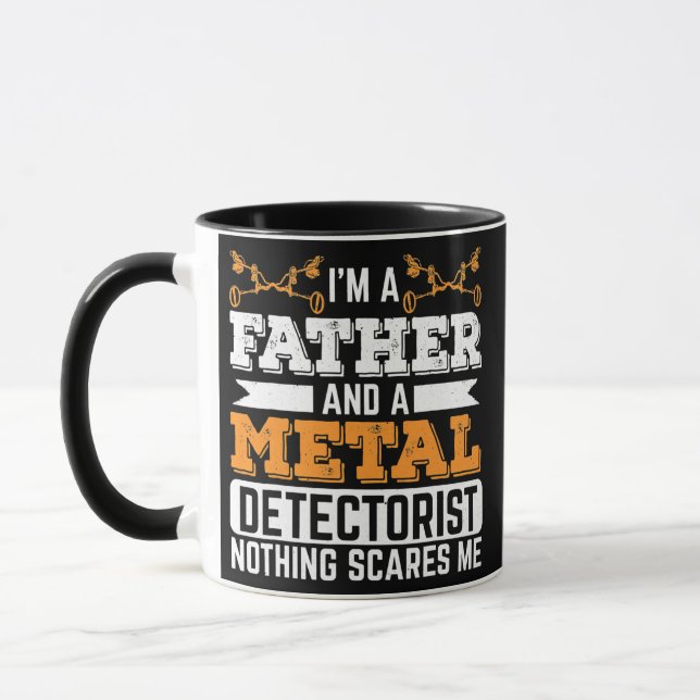 Metal Detectorist Dad Father Metal Detecting Mug (Left)