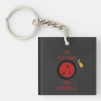 Metal Detectorist Ring Pull T-Shirt Keychain