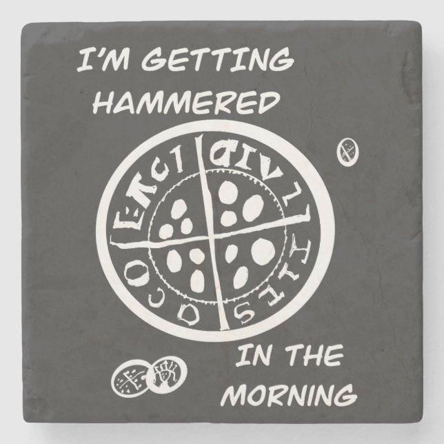  Metal Detectorist  Stone Coaster (Front)