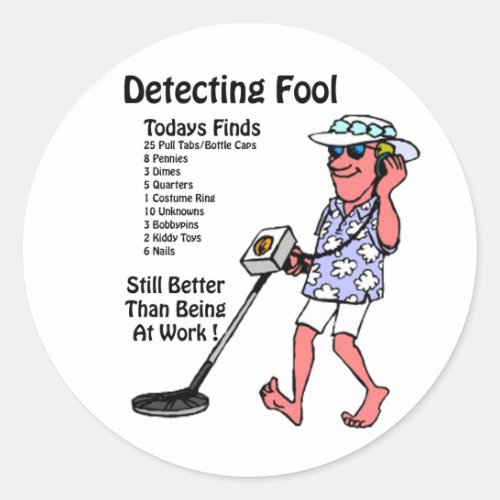 Metal Detectors Classic Round Sticker