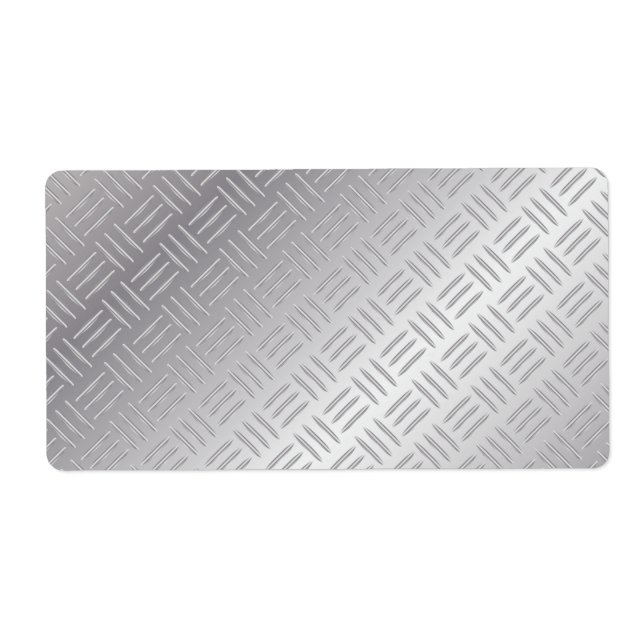 Metal diamond pattern label (Front)