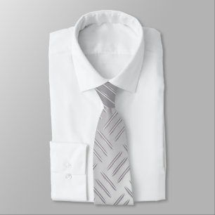 Metal diamond pattern neck tie