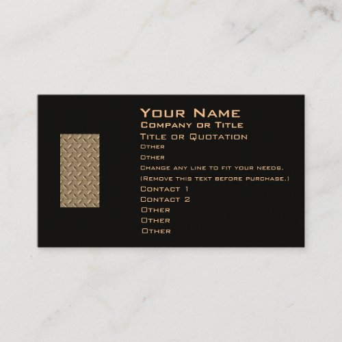 Metal Diamond Plate Business Card