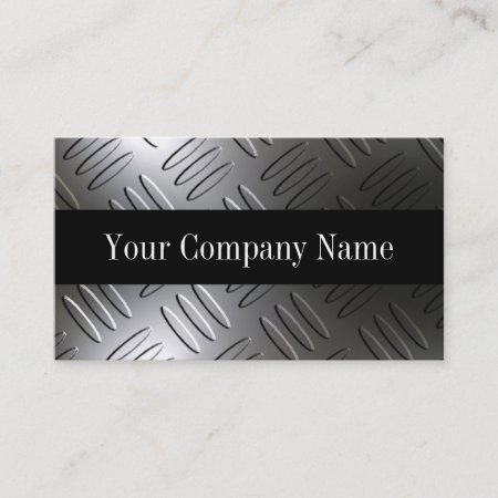 Metal Diamond Plate Business Cards