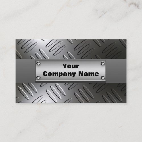 Metal Diamond Plate Business Cards