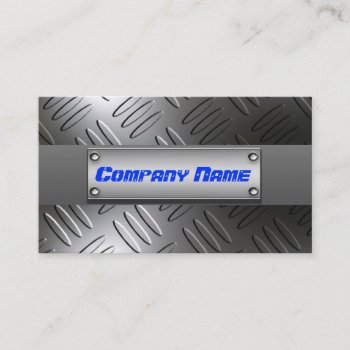 Metal Diamond Plate Professional Business Cards by MetalShop at Zazzle