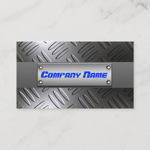 Customizable Metal Diamond Plate Professional Business Cards