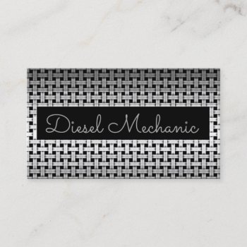 Metal Diesel Mechanic Business Card by businessCardsRUs at Zazzle