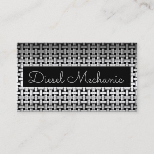 Metal Diesel Mechanic Business Card
