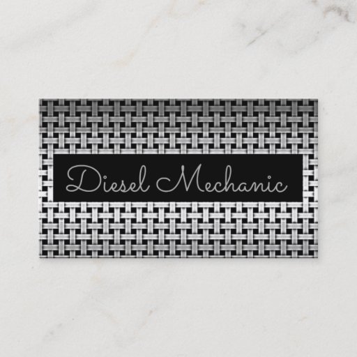 Customizable Metal Diesel Mechanic Business Card
