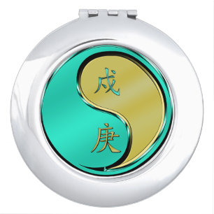 Metal Dog Compact Mirror