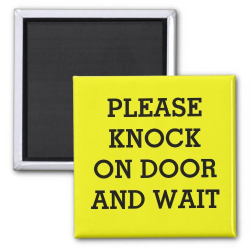 METAL DOOR MAGNET PLEASE KNOCK ON DOOR