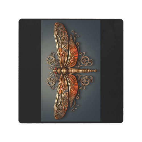 metal dragonfly metal print