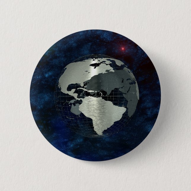 Metal Earth Globe Button (Front)