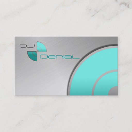 Customizable Metal Effect DJ Business Card