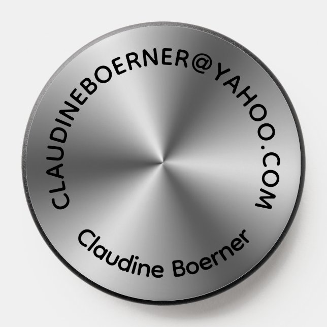 Metal Effect Name Email Personalized PopSocket (Popsocket)