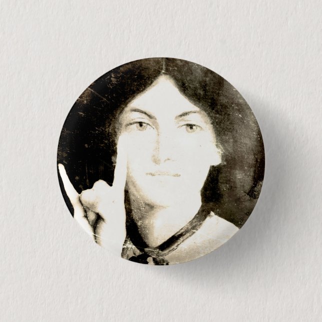 Metal Emily Bronte Button (Front)