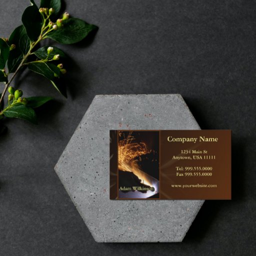 Customizable Metal Fabrication Business Card
