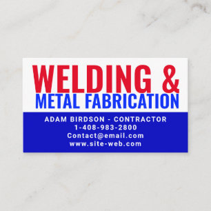 Metal Fabrication & Welding Contractor Services    Calling Card
