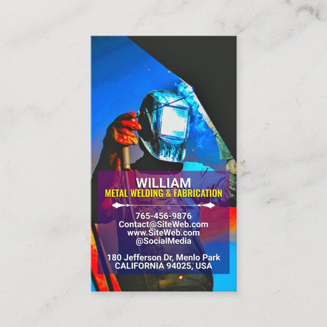 Metal Fabrication & Welding Services | Contractor Calling Card (Front)