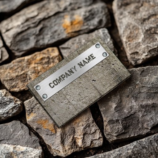 Customizable Cement Wall Metal Construction Business Card