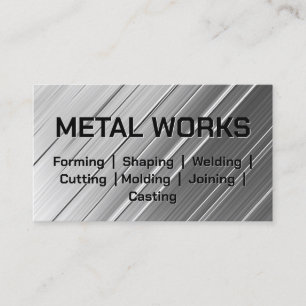 Metal Forming Welding Molding Cutting Works Business Card