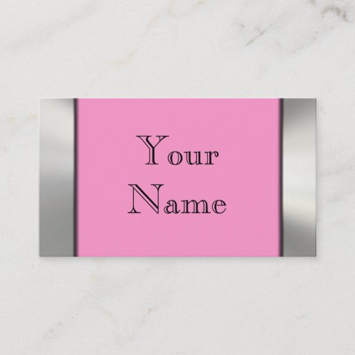 Customizable Metal Frame Border Business Cards